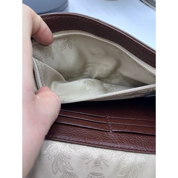 My Flat In London Brown Crossbody Metal Chain Bow Wallet Clutch 48 Charles St - Picture 6 of 12